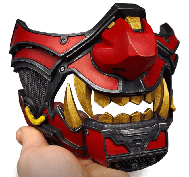 Cyberpunk Samurai Neon Mask from Loot Studios