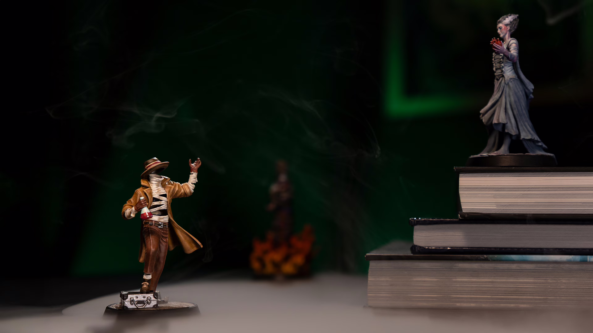 Elsa, the Unliving Bride and The Unseeable Man from Loot Studios' sci-fi bundle, Bumpier Night