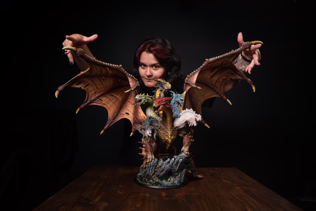Izat'al, the dragon empress, from Loot Studios' miniature bundle, Rise of Draconians