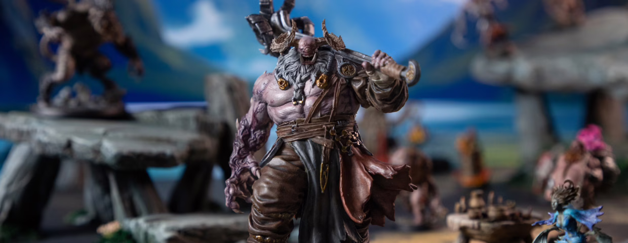 Balor of the Evil Eye, a miniature from Loot Studios' miniature bundle, Celtic Dawn