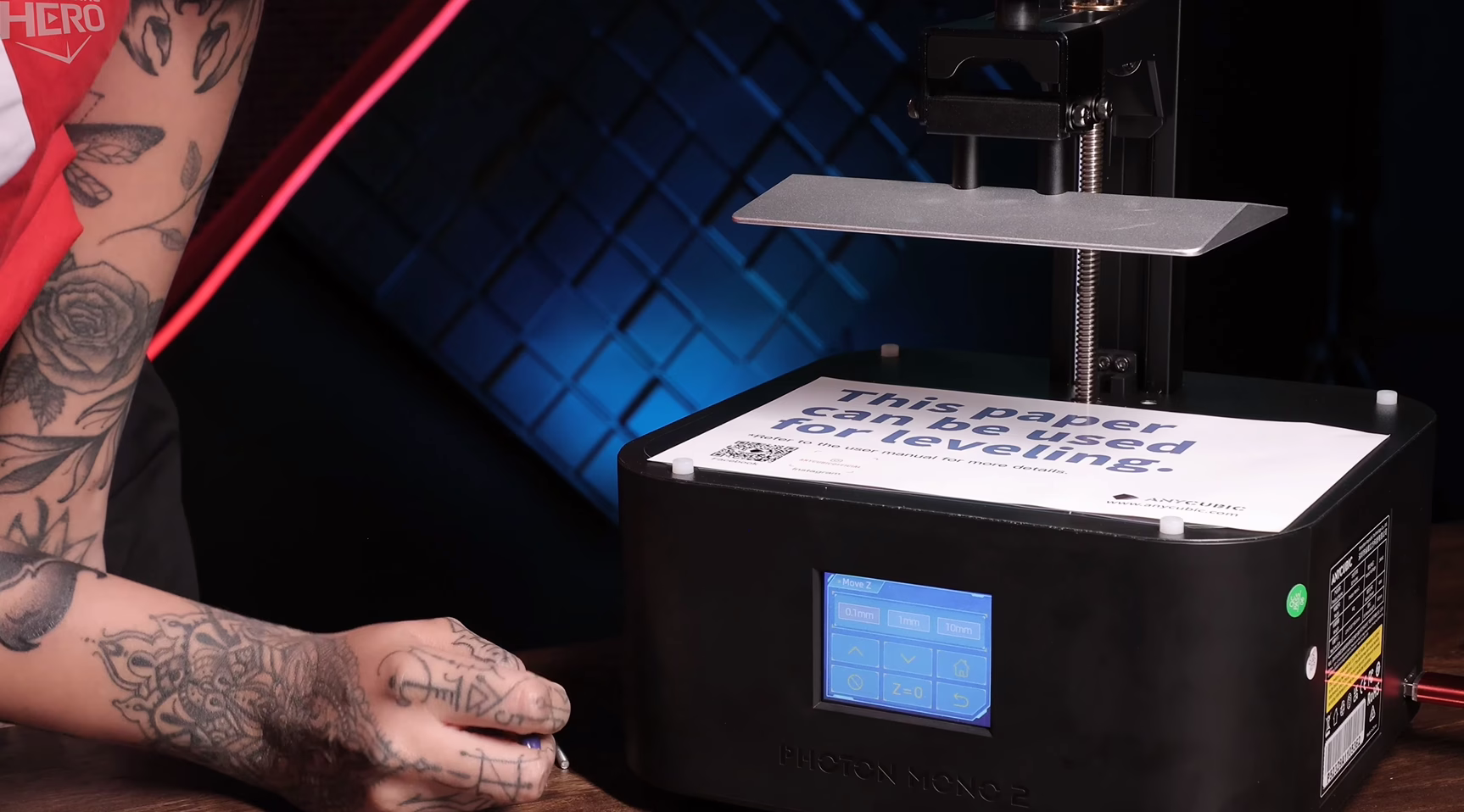 Build Plate leveling, image from Loot Studios' 3D Printing Hero