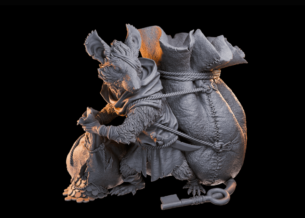 Little Kvor, Object Holder, 3D printed miniature that can serve as a 3D Decoration
