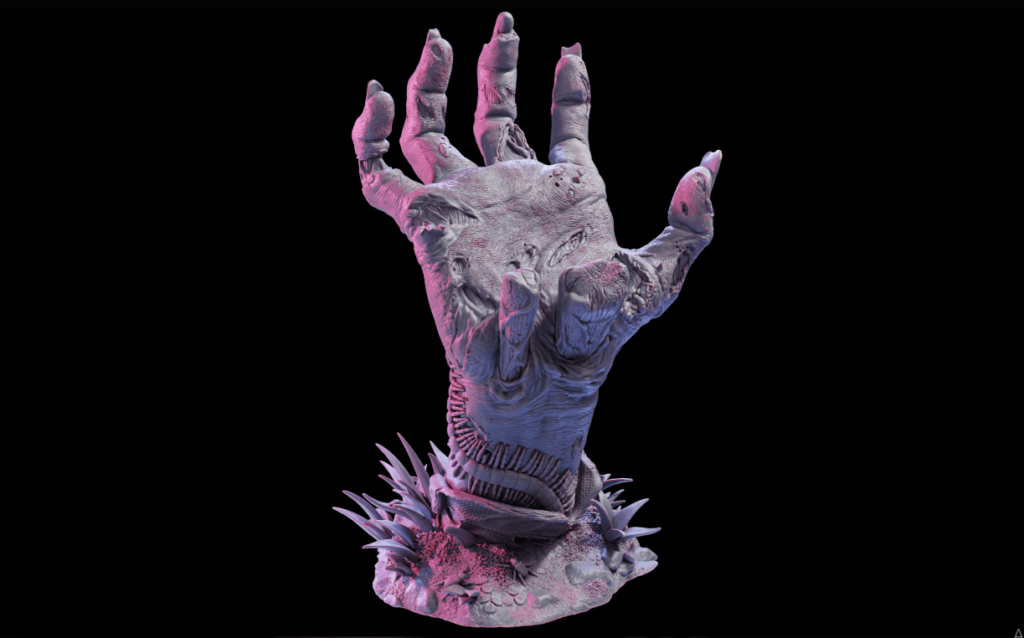 Zombie Hand that can be used as a cellphone holder, and is also a great 3d decoration