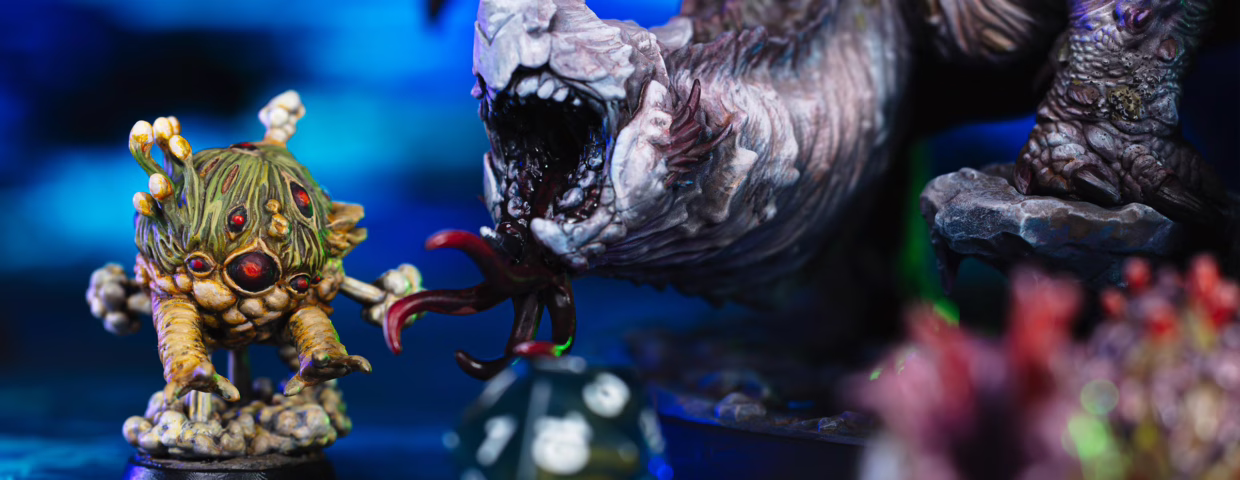 Deep Dragon, a painted RPG miniature from Loot Studios' miniature bundle, Glooming Darkness.
